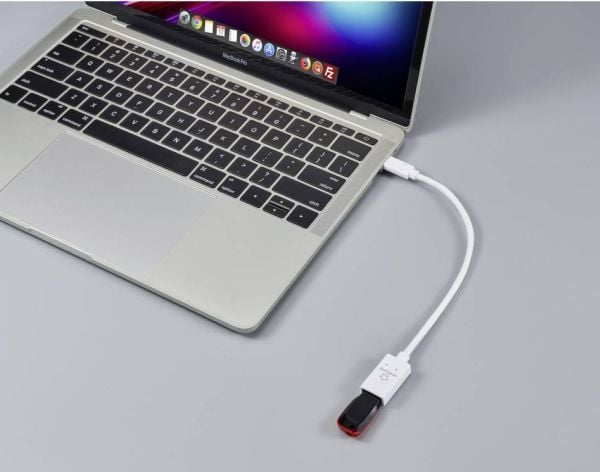 Renkforce RF-6056892, USB-C, USB-A, 0,2 m, Valkoinen