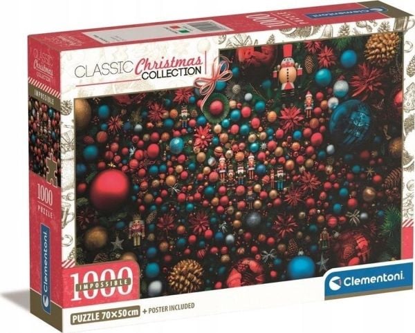 Clementoni CLE puslespill 1000 Impossible Christmas 39926