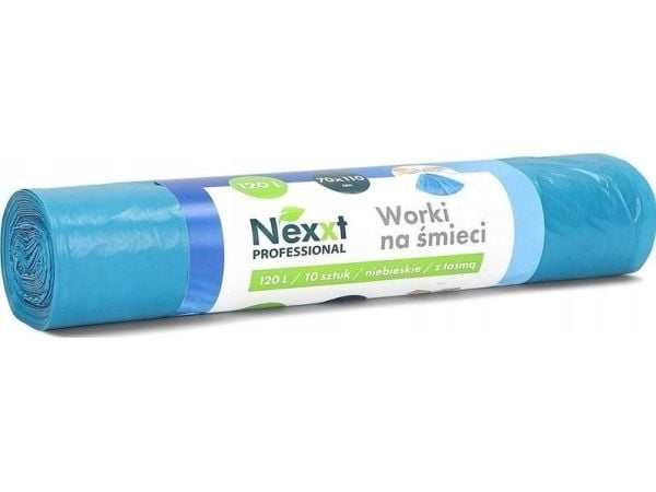 NEXXT avfallsposer 120L LDPE med blå hank (10)