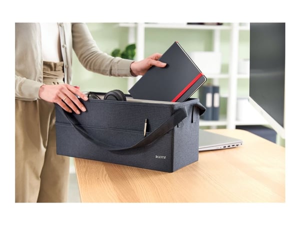 Leitz Fabric Storage - Storage bag - 3 rom - fløyelsgrå