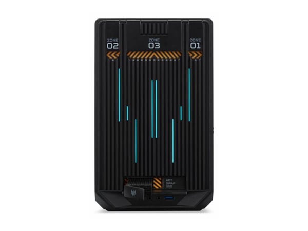 Acer Predator MI900 - Mini-ITX - sidepanel med vindu - ingen strømforsyning - hvit - USB/lyd