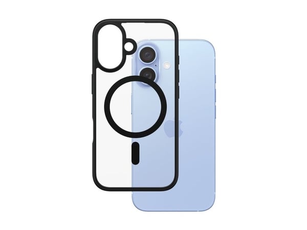 PanzerGlass ® HardCase Transparent w. Black MagSafe & Frame iPhone 16, Suojus, Apple, Apple - iPhone 16, musta