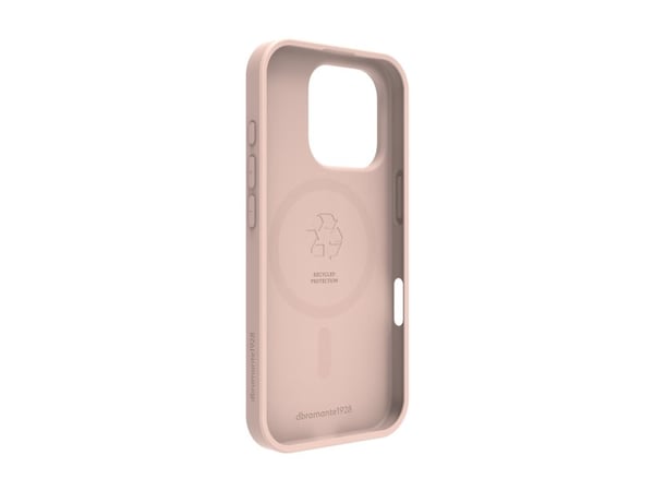 dbramante1928 Greenland Pro - Baksidedeksel for mobiltelefon - Qi - MagSafe-samsvar - plastikk - rosa sand - for Apple iPhone 16 Pro