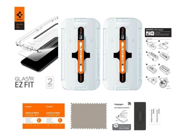 Spigen AGL01801, Apple, iPhone 12 / iPhone 12 Pro, Läpinäkyvä, 2 kpl