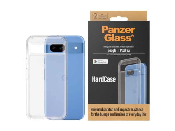 PanzerGlass ® HardCase Transparent Google Pixel 8a, Suojus, Google, Google - Pixel 8a, Läpinäkyvä
