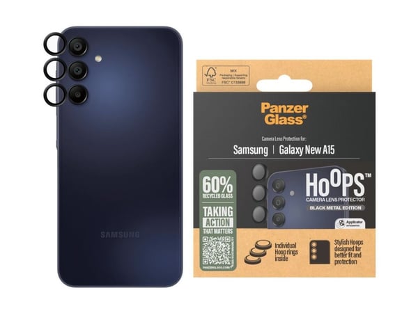 PANZERGLASS VANTEET MUSTA LINSSI ACCS SUOJUS SAMSUNG UUSI A15