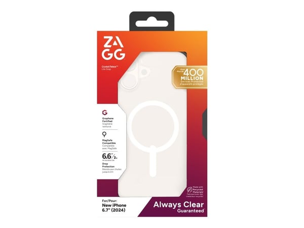 Zagg Crystal Palace Lite Snap - Baksidedeksel for mobiltelefon - blank - for Apple iPhone 16 Plus