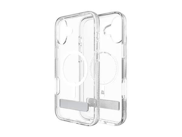 Zagg Crystal Palace Snap - Baksidedeksel for mobiltelefon - med støtte - MagSafe-samsvar - blank - for Apple iPhone 16 Plus