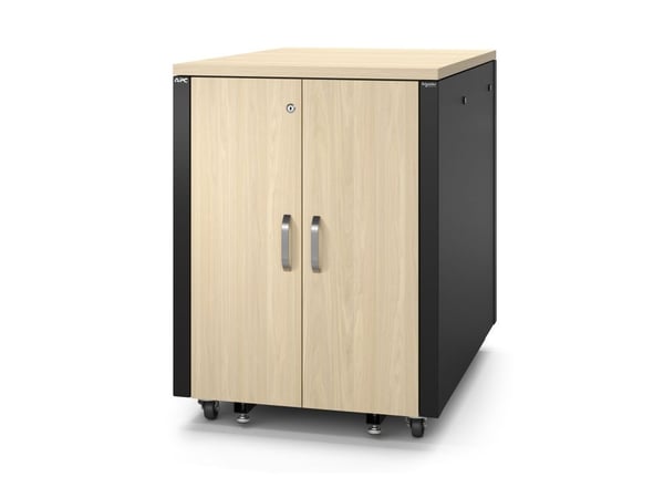 APC NetShelter - Rack (horisontal) - lydisolert - AC 230 V - lønn - 17U - 19"