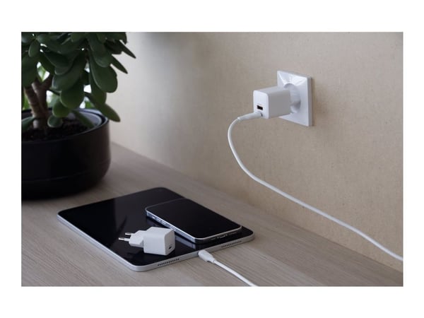 dbramante1928 re-charge - Strømadapter - 20 watt - PD (USB-C) - hvit - Europa