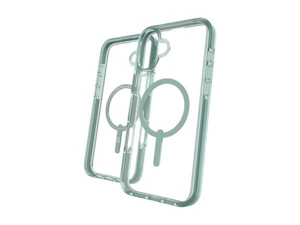 Zagg Santa Cruz Snap - Baksidedeksel for mobiltelefon - MagSafe-samsvar - grafen - svart, gjennomsiktig - for Apple iPhone 16 Plus