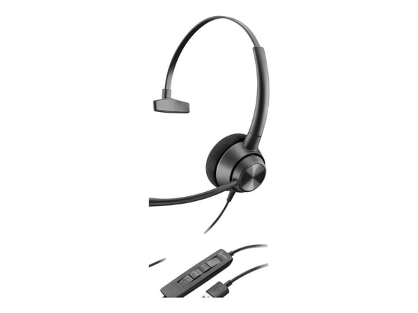HP Poly EncorePro 320 - EncorePro 300 series - hodesett - on-ear - kablet - USB-C - svart - TAA-samsvar - Works With Chromebook Certified