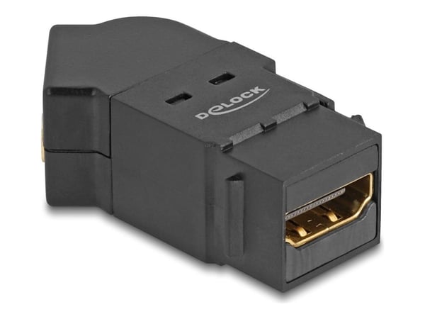 Delock HDMI-paneljack till HDMI-uttag 45° vinklat 8K 60 Hz svart