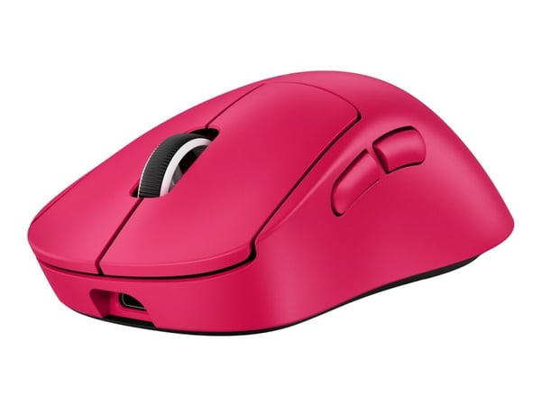 Logitech G PRO X SUPERLIGHT 2 DEX - Mus - ergonomisk - høyrehendt - optisk - 5 knapper - trådløs, kablet - 2.4 GHz, USB - rosa