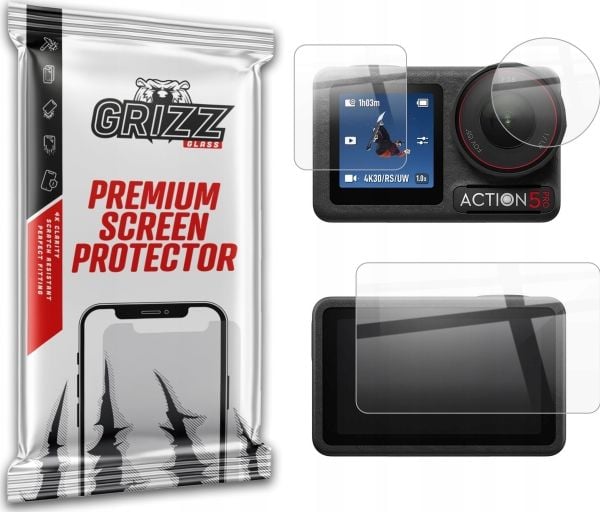 GrizzGlass hybridglass til DJI Osmo Action 5 Pro