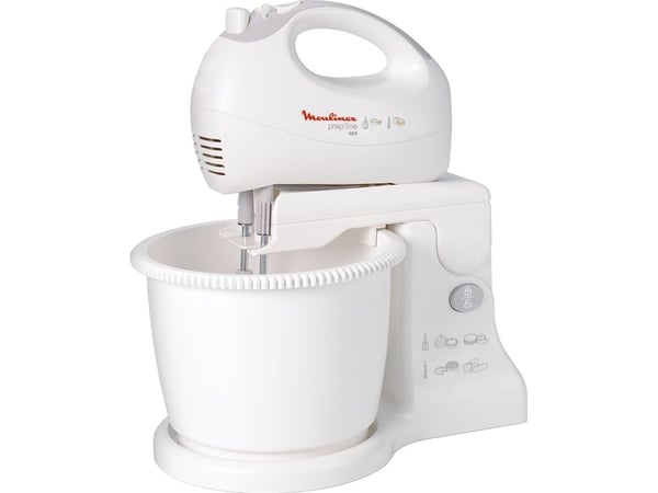 Moulinex HM412131, Bordmikser, hvit, grå, 2,5 L, Kina, metall, 450 W
