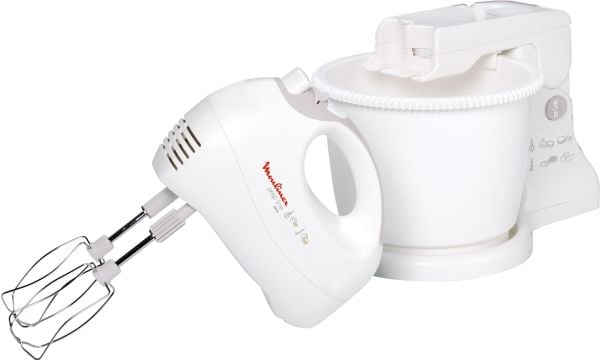 Moulinex HM412131, Bordmikser, hvit, grå, 2,5 L, Kina, metall, 450 W