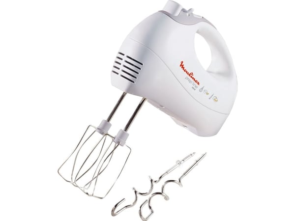 Moulinex HM412131, Bordmikser, hvit, grå, 2,5 L, Kina, metall, 450 W