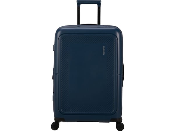American Tourister DashPop, Vaunu, Kova kuori, Sininen, Matkustamo, 4 renkaita, Pyörivä pyörä
