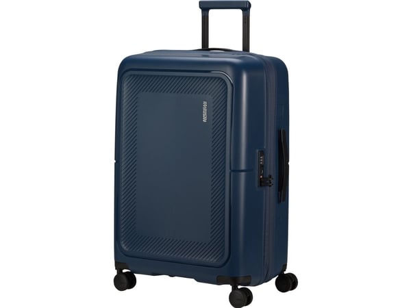 American Tourister DashPop, Vaunu, Kova kuori, Sininen, Matkustamo, 4 renkaita, Pyörivä pyörä