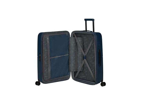 American Tourister DashPop, Vaunu, Kova kuori, Sininen, Matkustamo, 4 renkaita, Pyörivä pyörä