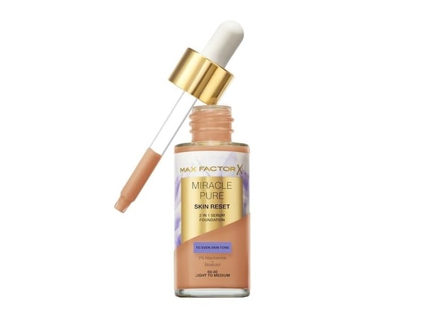 Max Factor Miracle Pure Skin Reset 2in1 Serum Foundation 60-80 Light to Medium 30 ml