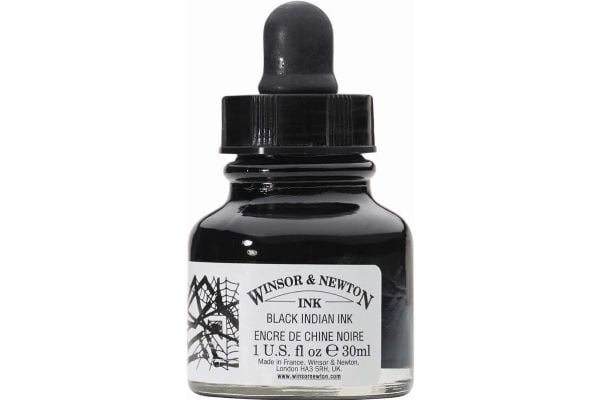 Draw Ink 030 svart indiskt bläck 30 ml (med pipett)