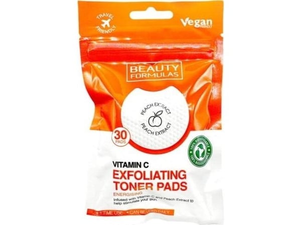 BEAUTY FORMULAS Exfoliating Toner Pads Saturated Exfoliating and Energizing Pads - Vitamin C 1op-30pcs