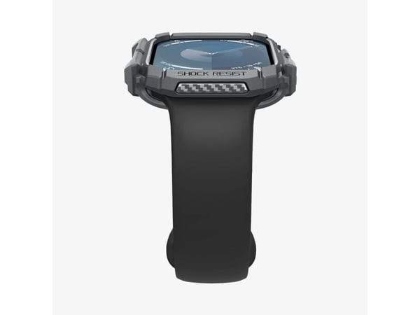 Spigen Rugged Armor, Etui, Smartklokke, Mørkegrå, Apple, Apple Watch 10 (42mm), Termoplastisk polyuretan (TPU)