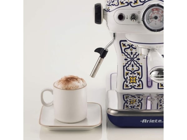 Ariete 1389/1C, Espressomaskin, 0,9 l, Malt kaffe, Kaffe pute, 850 W, Hvit, Lyseblå