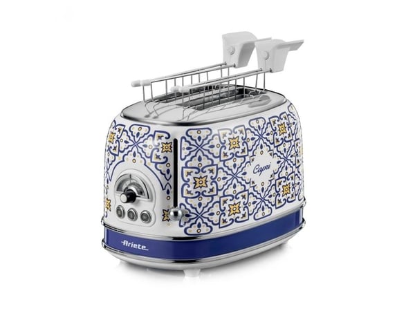 Ariete 0155/0C, 2 skiver, Hvit, Lyseblå, Metall, 810 W, 220-240 V, 50/60 Hz