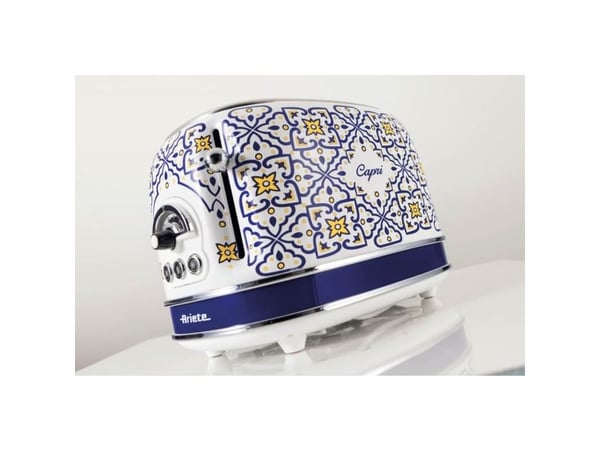 Ariete 0155/0C, 2 skiver, Hvit, Lyseblå, Metall, 810 W, 220-240 V, 50/60 Hz