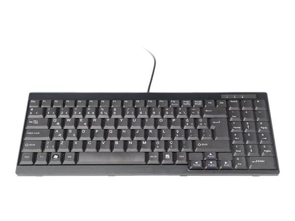 DIGITUS DS-72000TR - Tastatur - QWERTY - Tyrkisk - svart