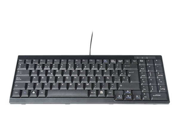 DIGITUS DS-72000ES - Tastatur - QWERTY - Spansk - svart - for Professional DS-72210, DS-72211