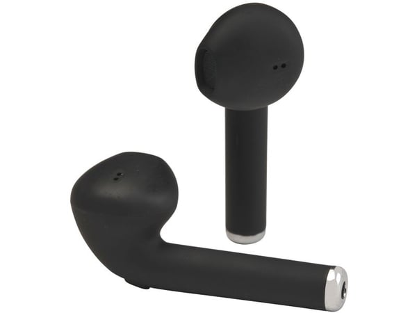 DENVER TWE-46 - True wireless-hodetelefoner med mikrofon - ørepropp - Bluetooth - svart