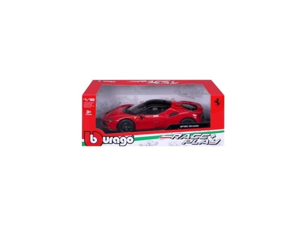 BBURAGO 18-16015, Superbil, Montert på forhånd, 1:24, Ferrari SF90 Stradale, Metall, Plast, 3 år