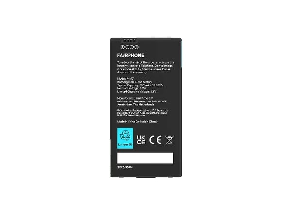 Fairphone 8718819377269, Batteri, Fairphone, Fairphone 4, Sort, 46,8 mm, 91,9 mm