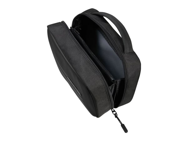 Samsonite Stackd toalettsett, toalettmappe, polyuretan (PU), resirkulert polyetylentereftalat (rPET), svart, monokromatisk, glidelås, 220 mm