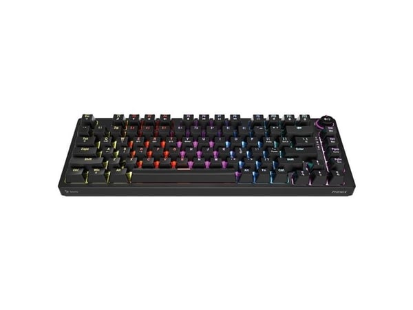 Savio Phenix SAVGK- RED, Ledning & Trådløs, USB + RF Wireless + Bluetooth, Mekanisk nøkkelbryter, QWERTY, RGB LED, Sort