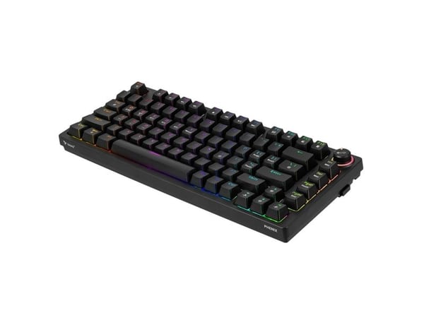 Savio Phenix SAVGK- RED, Ledning & Trådløs, USB + RF Wireless + Bluetooth, Mekanisk nøkkelbryter, QWERTY, RGB LED, Sort