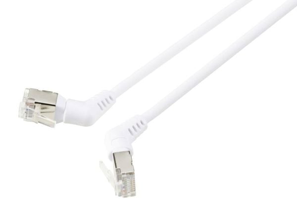 Renkforce RF-6071566, 1 m, Cat6a, F/UTP (FTP), RJ-45, RJ-45, Hvit