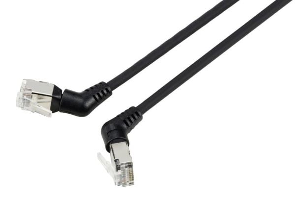 Renkforce RF-6071546, 0,5 m, Cat6a, F/UTP (FTP), RJ-45, RJ-45, Sort