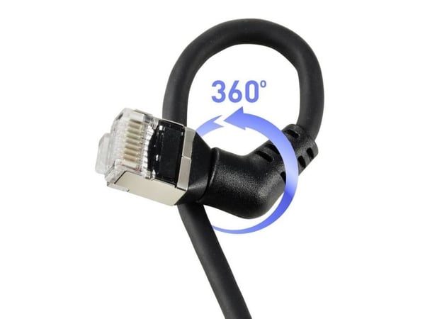 Renkforce RF-6071546, 0,5 m, Cat6a, F/UTP (FTP), RJ-45, RJ-45, Sort