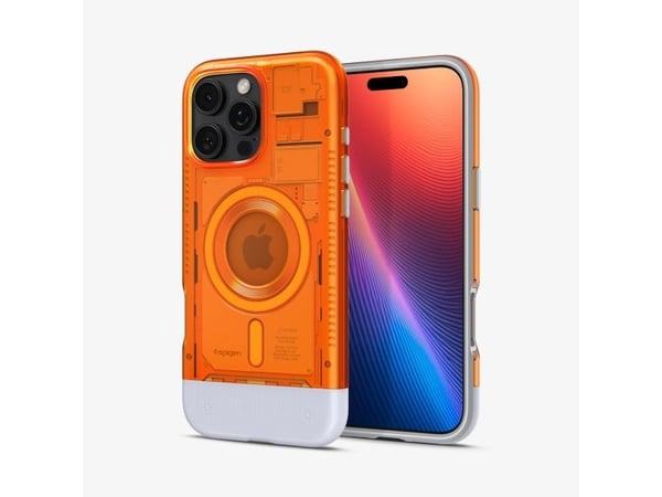 Spigen Classic C1 (MagFit), Etui, Apple, iPhone 16 Pro, 16 cm (6.3"), Oransje