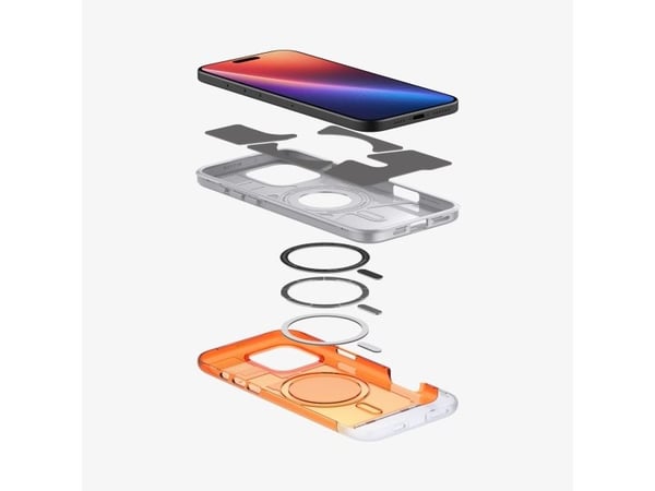 Spigen Classic C1 (MagFit), Etui, Apple, iPhone 16 Pro, 16 cm (6.3"), Oransje