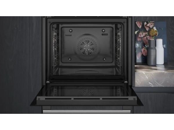 Siemens iQ500 HB517GBS3 - Ovn - innebygd - fordypning - bredde: 56 cm - dybde: 55 cm - høyde: 58.5 cm - med selvrens - Klasse A+ - rustfritt stål