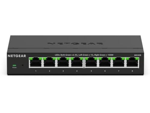 NETGEAR 300 Series Plus MS308 - Switch - multi-gigabit - Styrt - 8 x 100/1000/2.5G - stasjonær, veggmonterbar