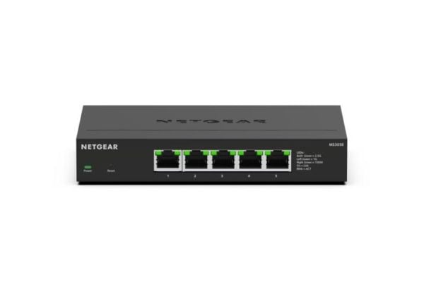 NETGEAR 300 Series Plus - Switch - multi-gigabit - Styrt - 5 x 100/1000/2.5G - stasjonær, veggmonterbar