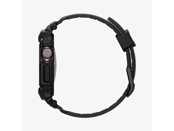 Spigen Rugged Armor Pro, Etui, Smartklokke, Svart, Apple, Apple Watch 10 (46mm), Termoplastisk polyuretan (TPU)
