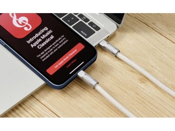 Renkforce RF-6056874, 0,5 m, USB C, USB C, USB 2.0, 0,48 Gbit/s, Sølv, Hvit
